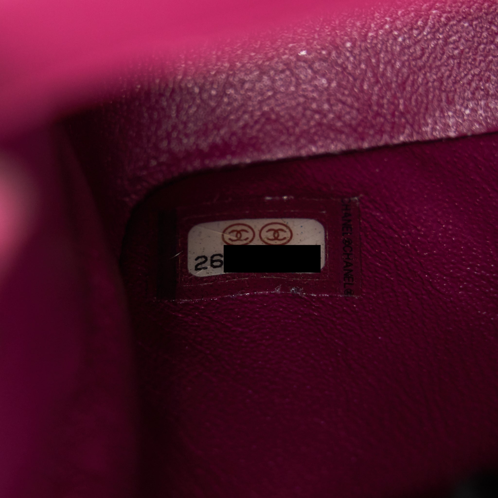 CHANEL MINI SQUARE CHEVRON RASPBERRY RED LAMBSKIN