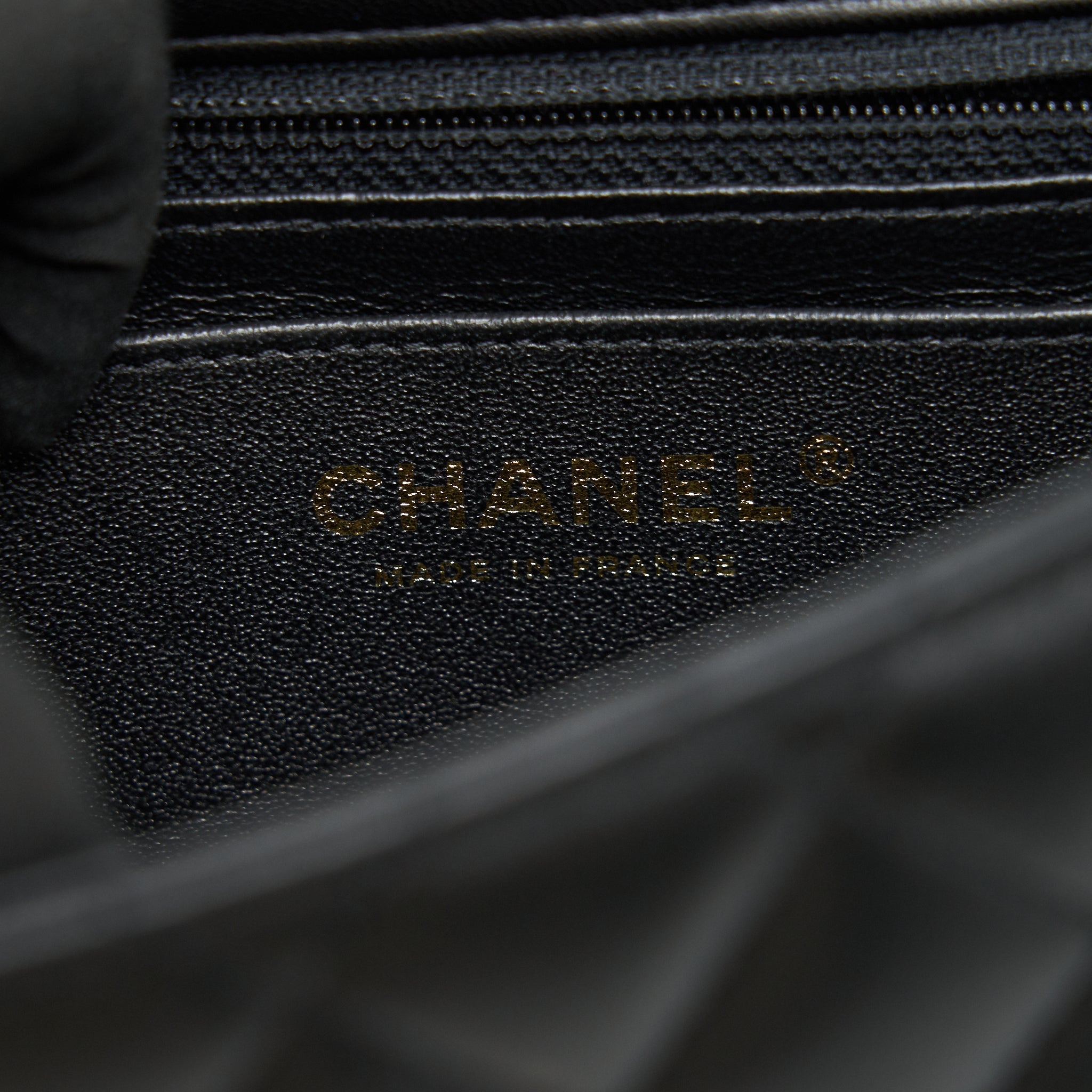 CHANEL MINI SQUARE BLACK LAMBSKIN