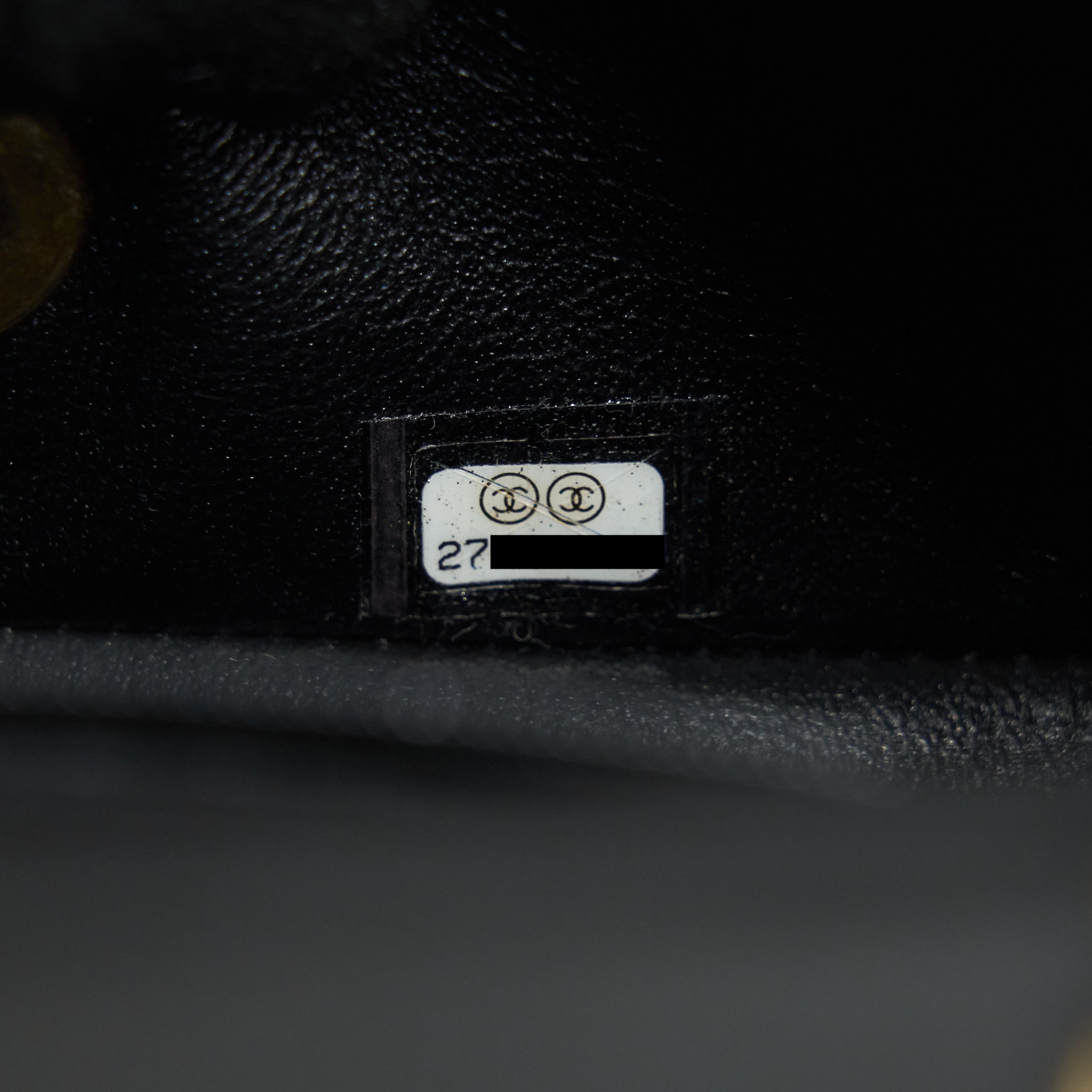 CHANEL MINI SQUARE BLACK LAMBSKIN