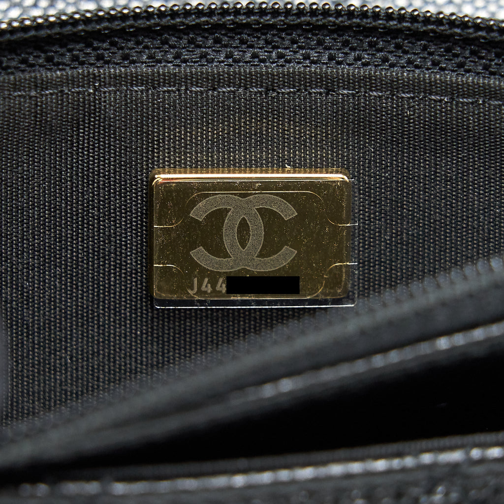 Chanel 21A Coco letter Wallet on Chain Black Caviar