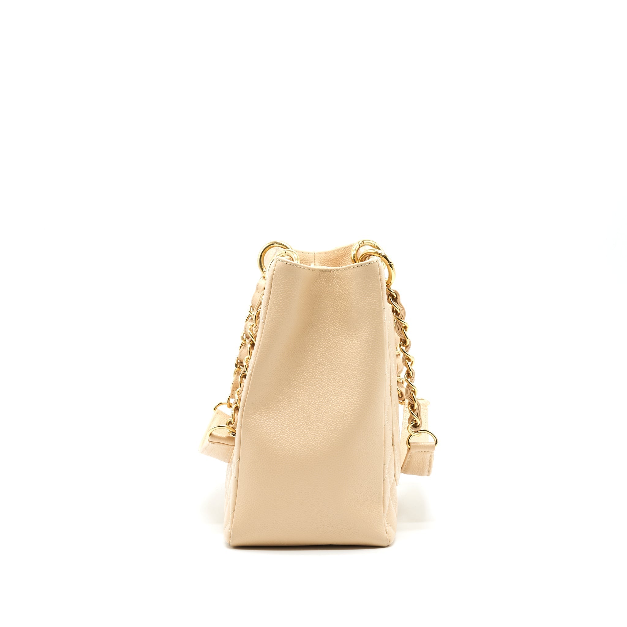 Chanel Grand Shopping Tote Bag Caviar Beige  Serial 16