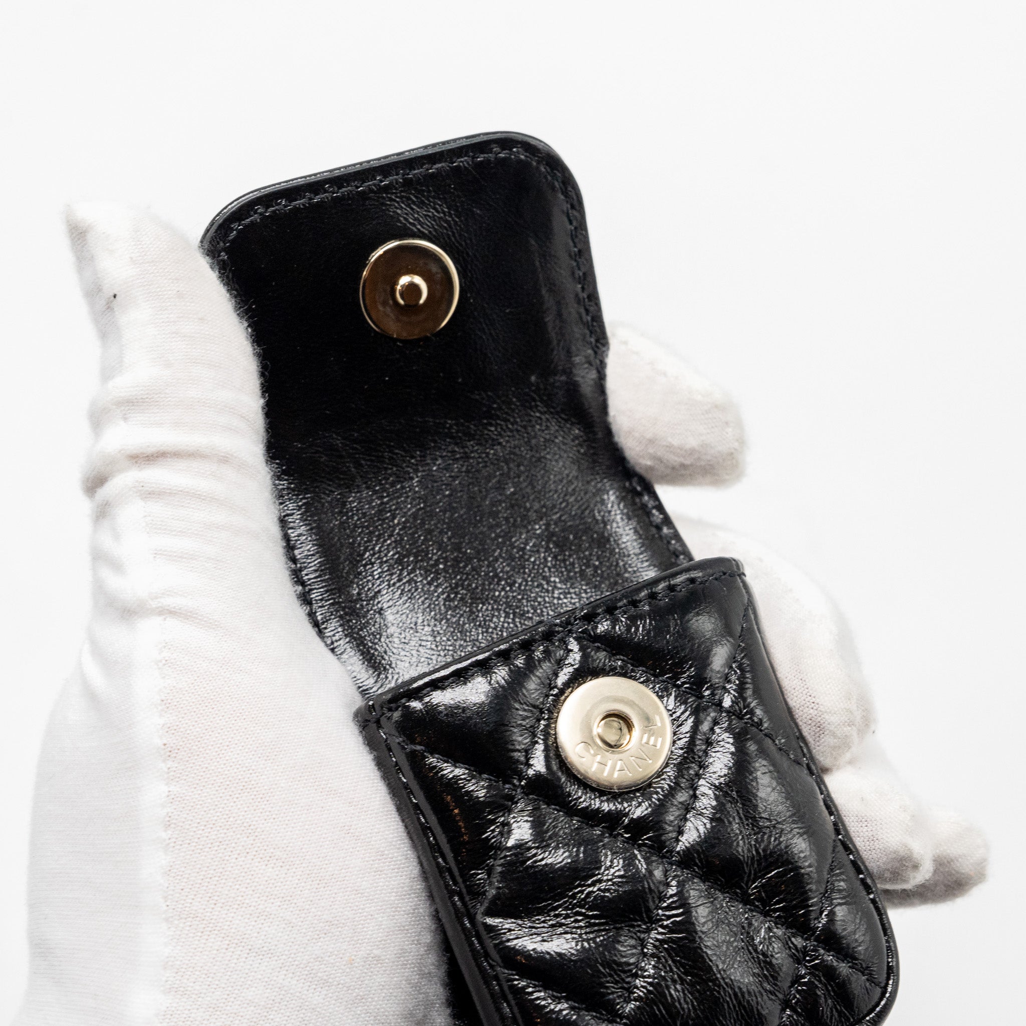 Chanel 22A Mini Backpack Patent Black L (microchip)