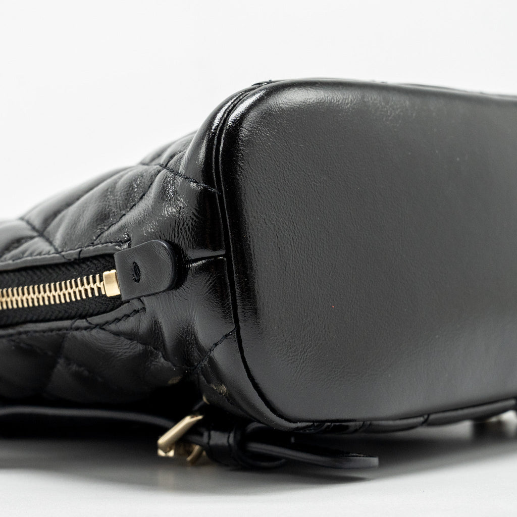 Chanel 22A Mini Backpack Patent Black L (microchip)