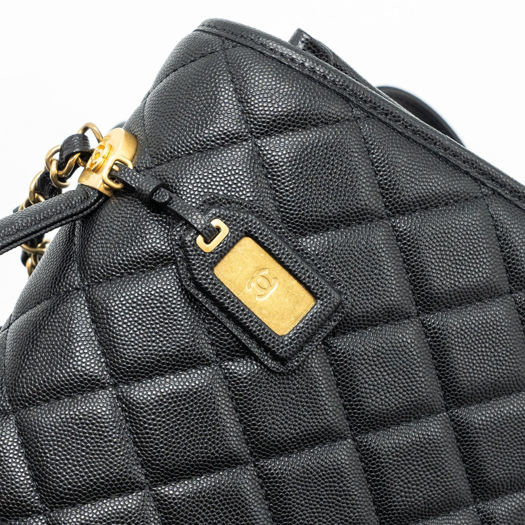 Chanel 22k Large Backpack Caviar Black (microchip)
