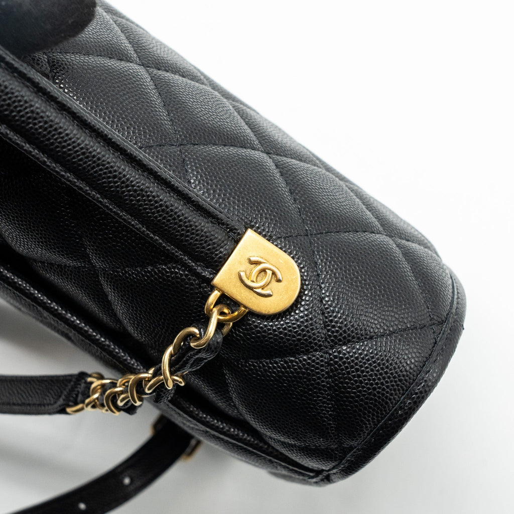 Chanel 22k Large Backpack Caviar Black (microchip)