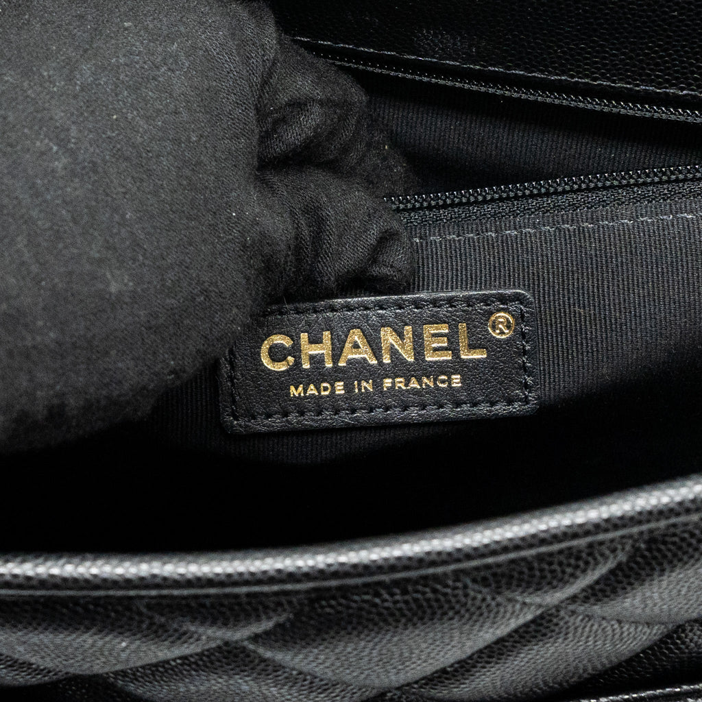 Chanel 22k Large Backpack Caviar Black (microchip)