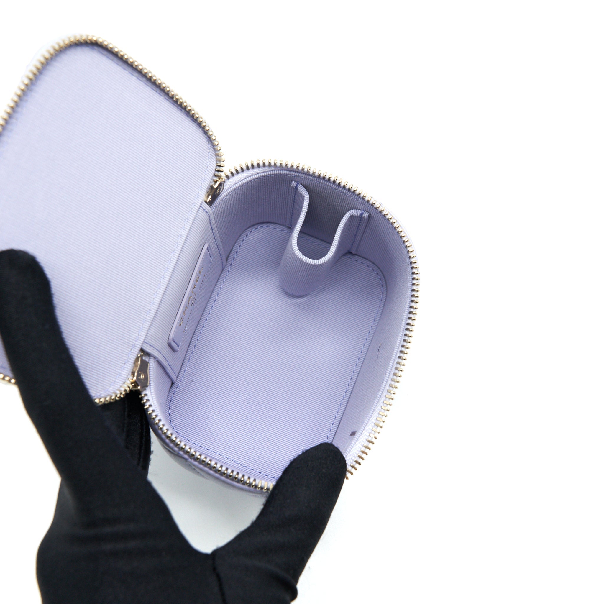 Chanel 21K Mini Top Handle Vanity With Chain Light Purple L