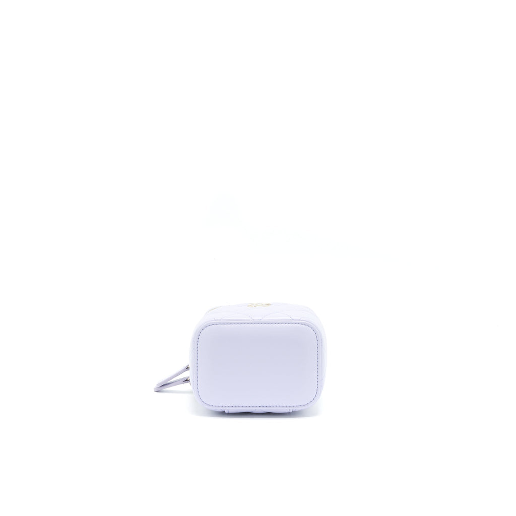 Chanel 21K Mini Top Handle Vanity With Chain Light Purple L