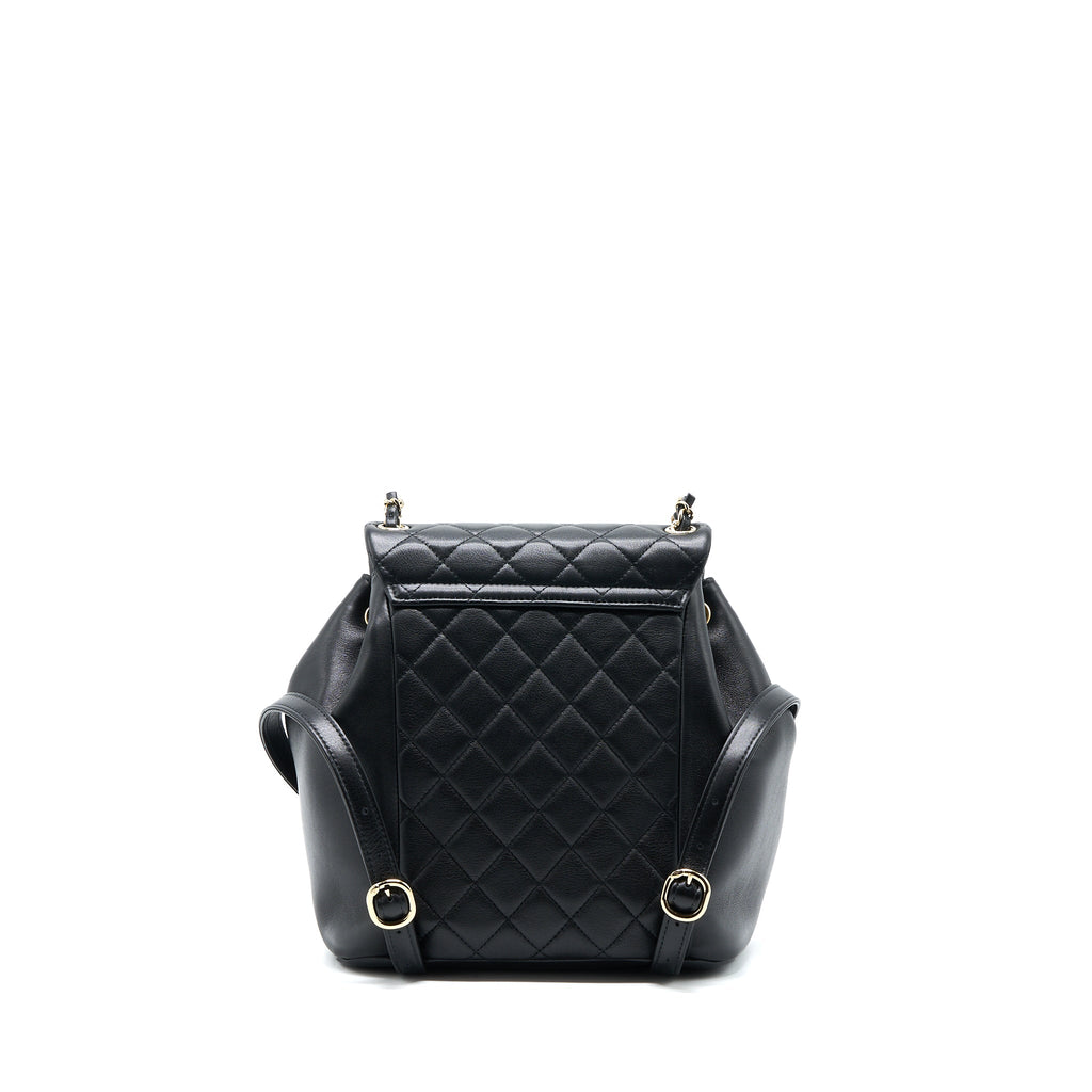 Chanel 23C Large Duma Backpack Calfskin Black L (Microchip)