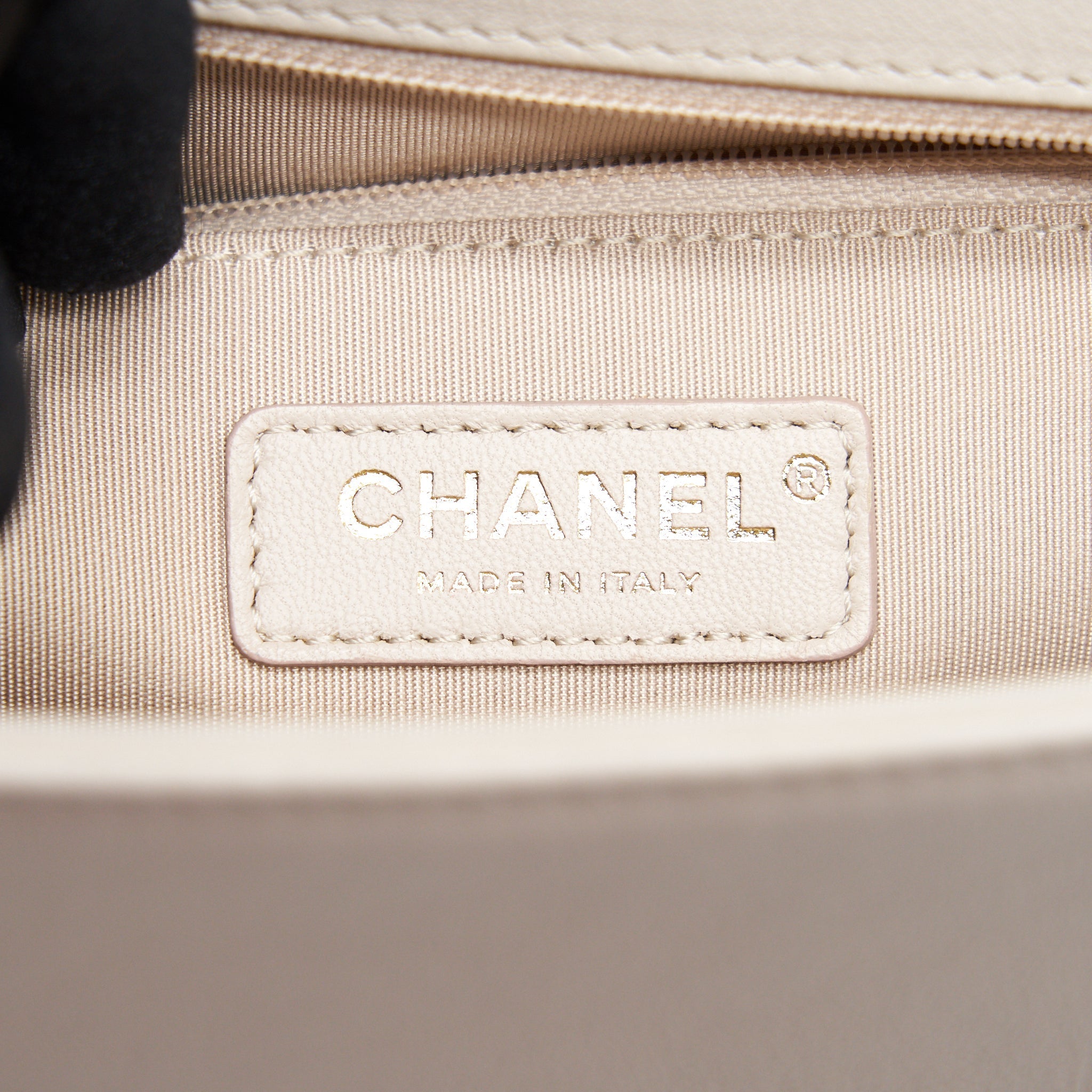 Chanel Calfskin Quilted Flap Bag Beigh L