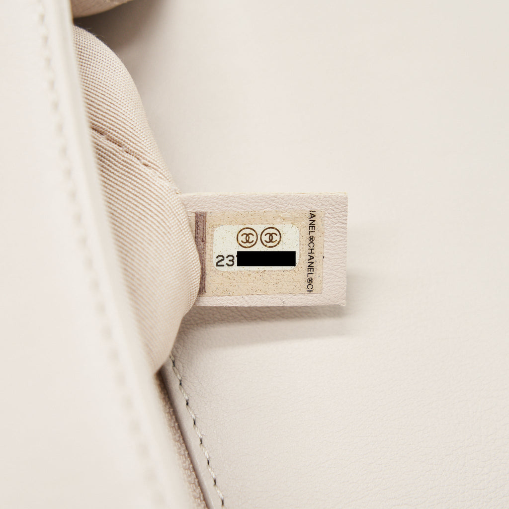 Chanel Calfskin Quilted Flap Bag Beigh L