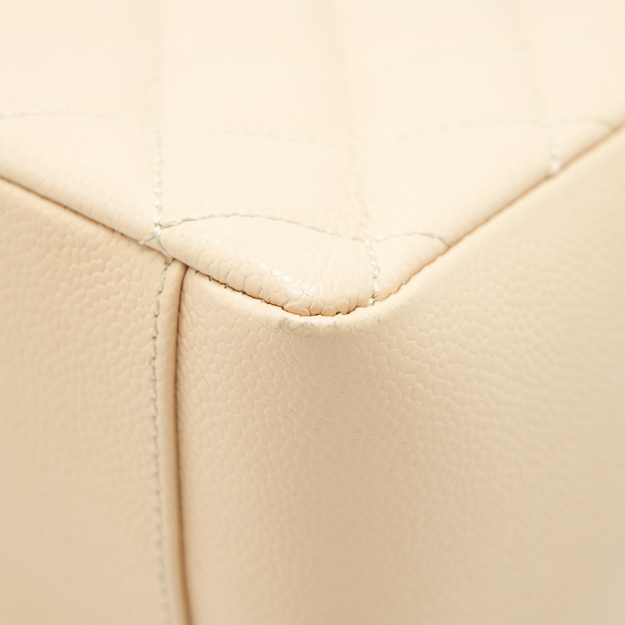 Chanel Grand Shopping Tote Bag Caviar Beige  Serial 16