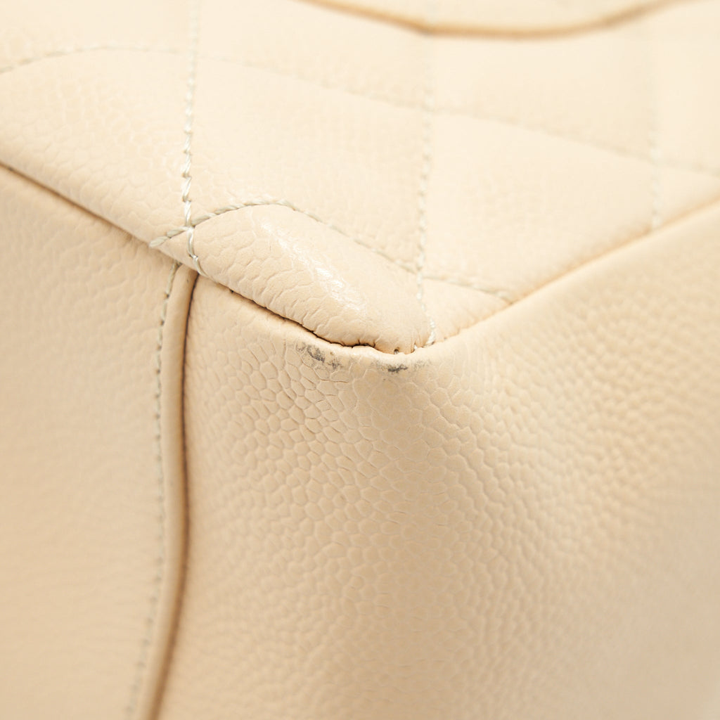 Chanel Grand Shopping Tote Bag Caviar Beige  Serial 16