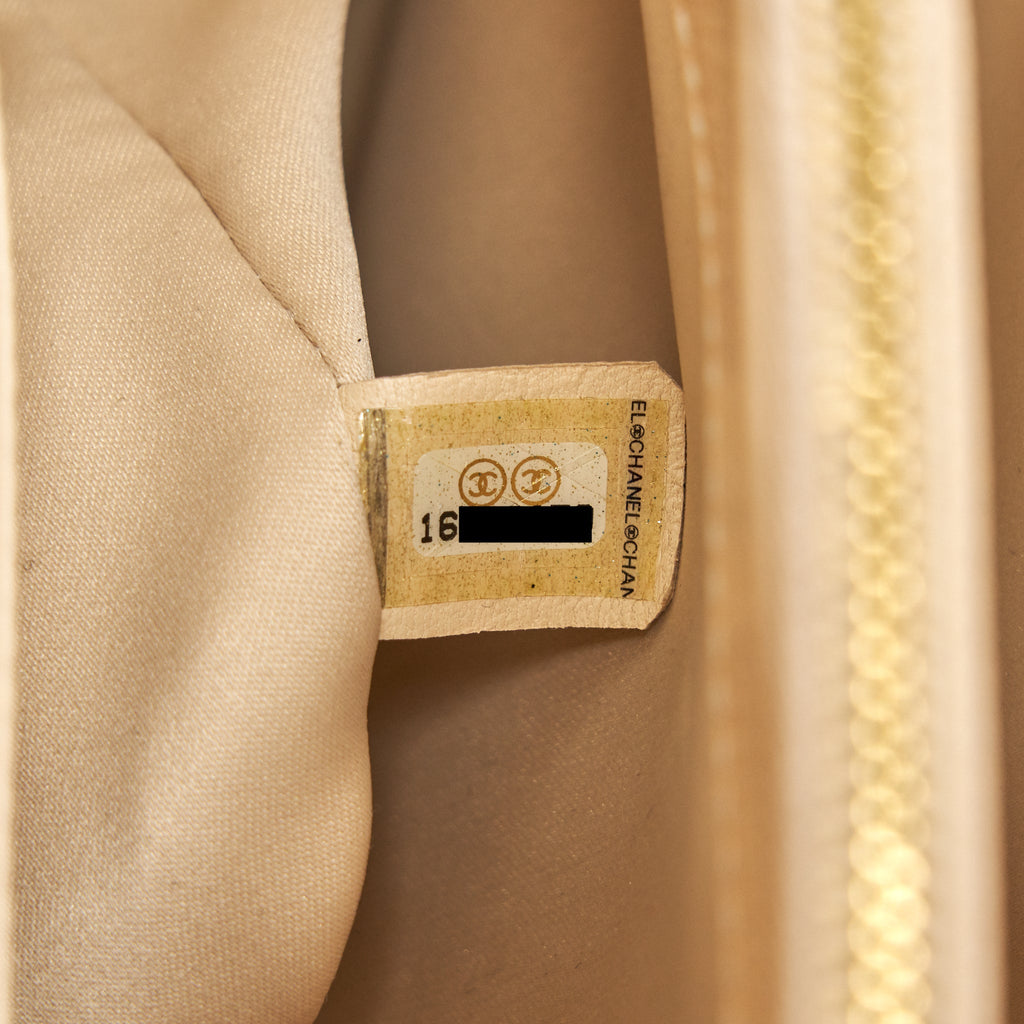 Chanel Grand Shopping Tote Bag Caviar Beige  Serial 16