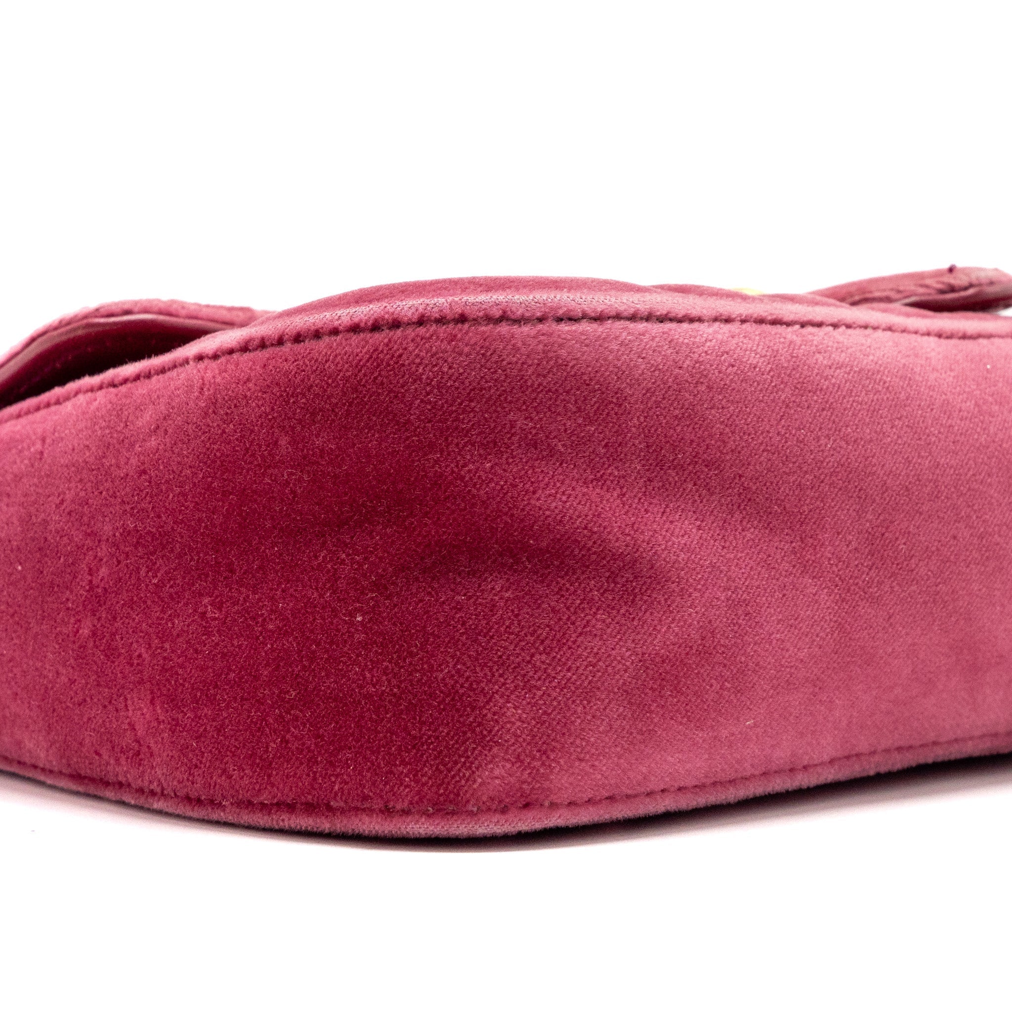 Gucci Mini GG Marmont Shoulder Bag Velvet Pink