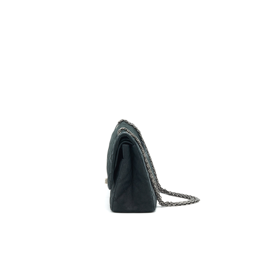 CHANEL 2.55 226 REISSUE BAG IN CAVIAR BLACK