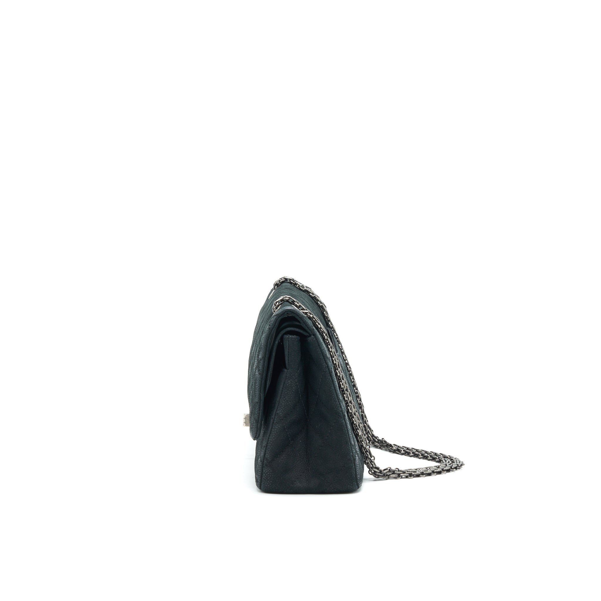 CHANEL 2.55 226 REISSUE BAG IN CAVIAR BLACK