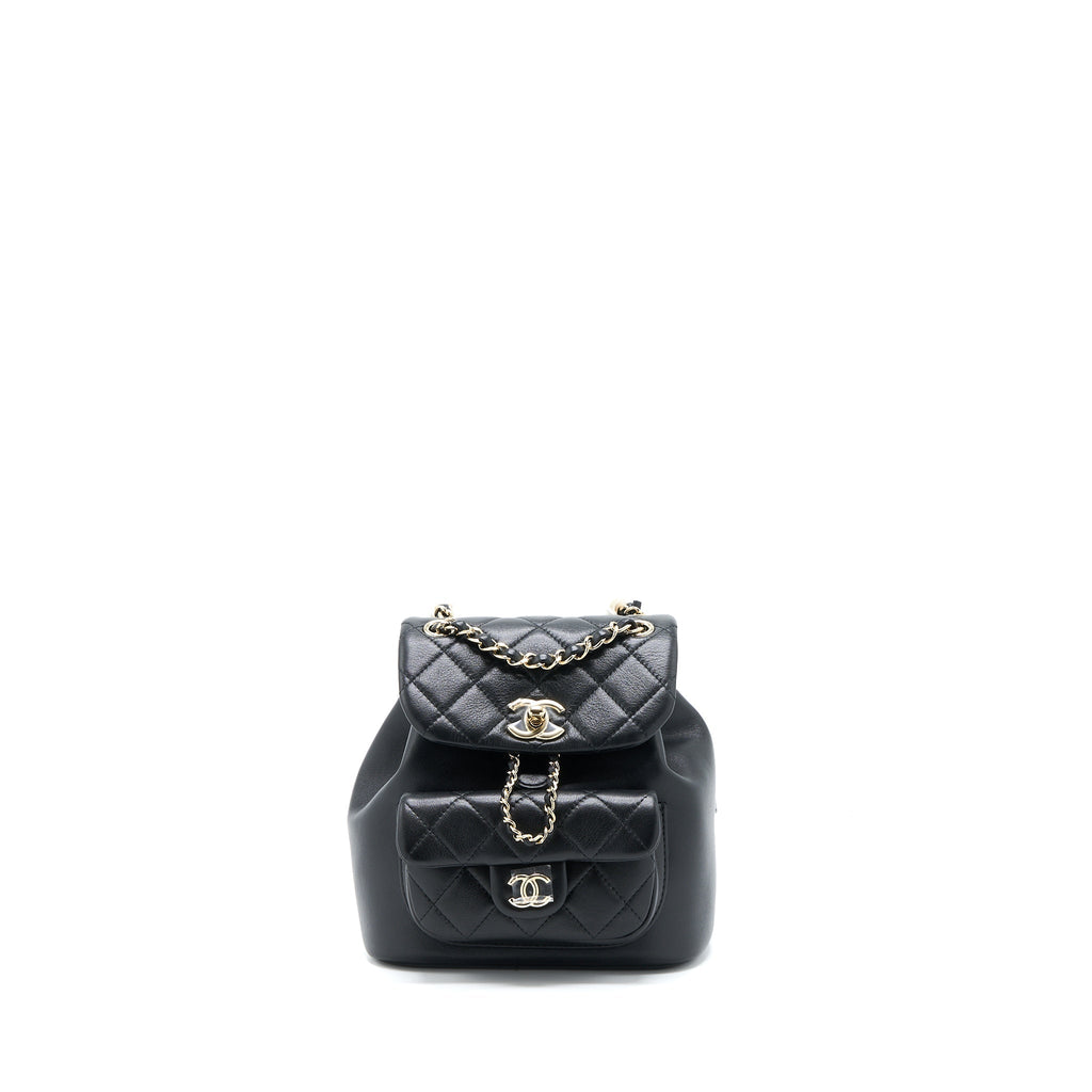 Chanel 23C Duma Mini Backpack Calfskin Black L (Microchip)