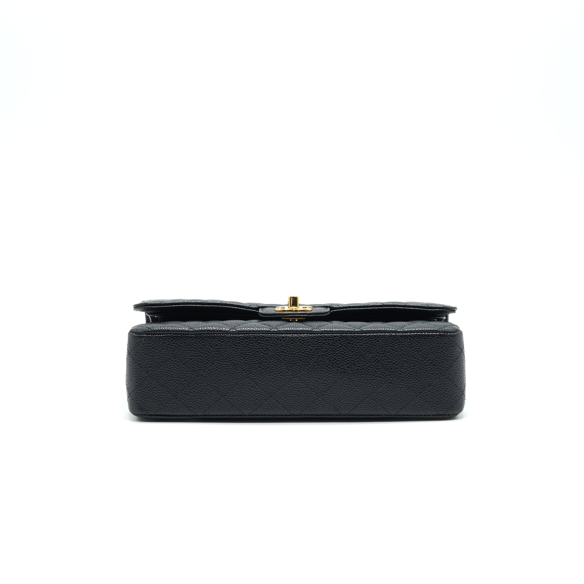 CHANEL MEDIUM CLASSIC DOUBLE FLAP BAG CAVIAR BLACK