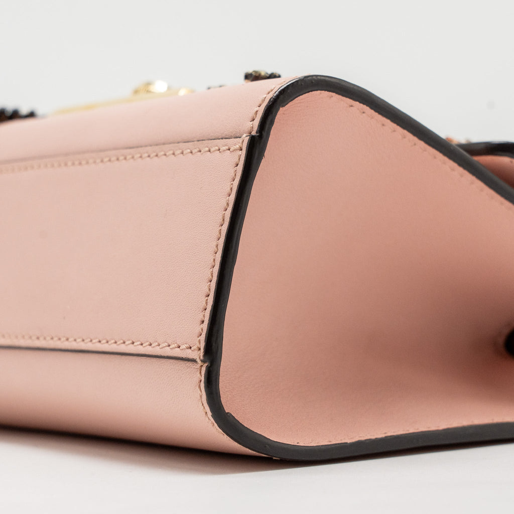 Gucci Padlock Chain Bag Crystal Stars Calfskin Pink