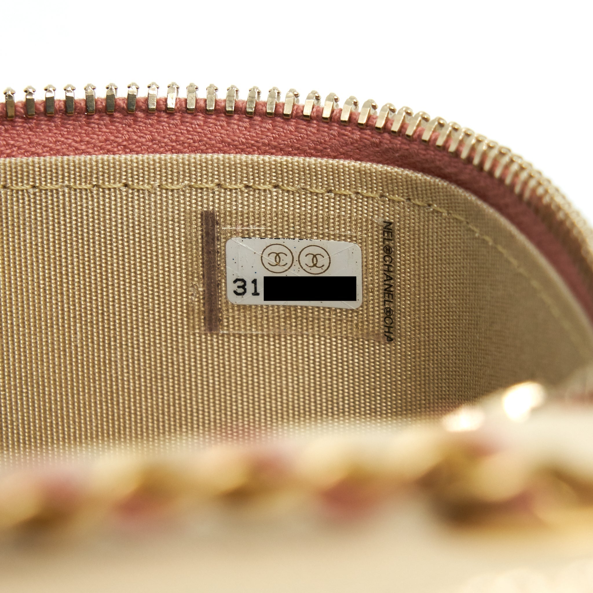 Chanel 21B Pearl Crush Mini Vanity with Chain in Dark Pink