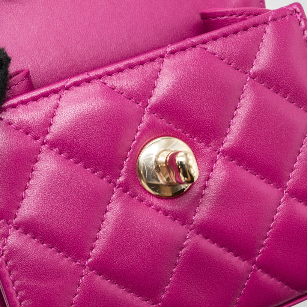 Chanel Mini Trendy CC Clutch Lambskin Pink L