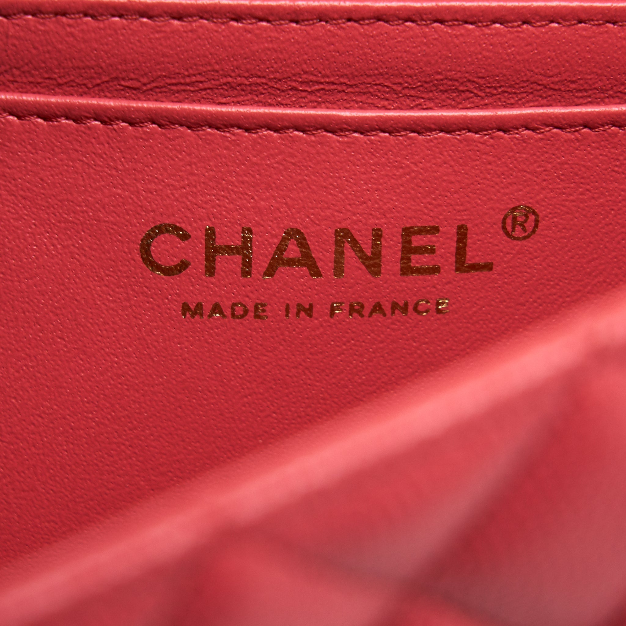 Chanel Mini Rectangular Flap Bag Caviar Coral Pink