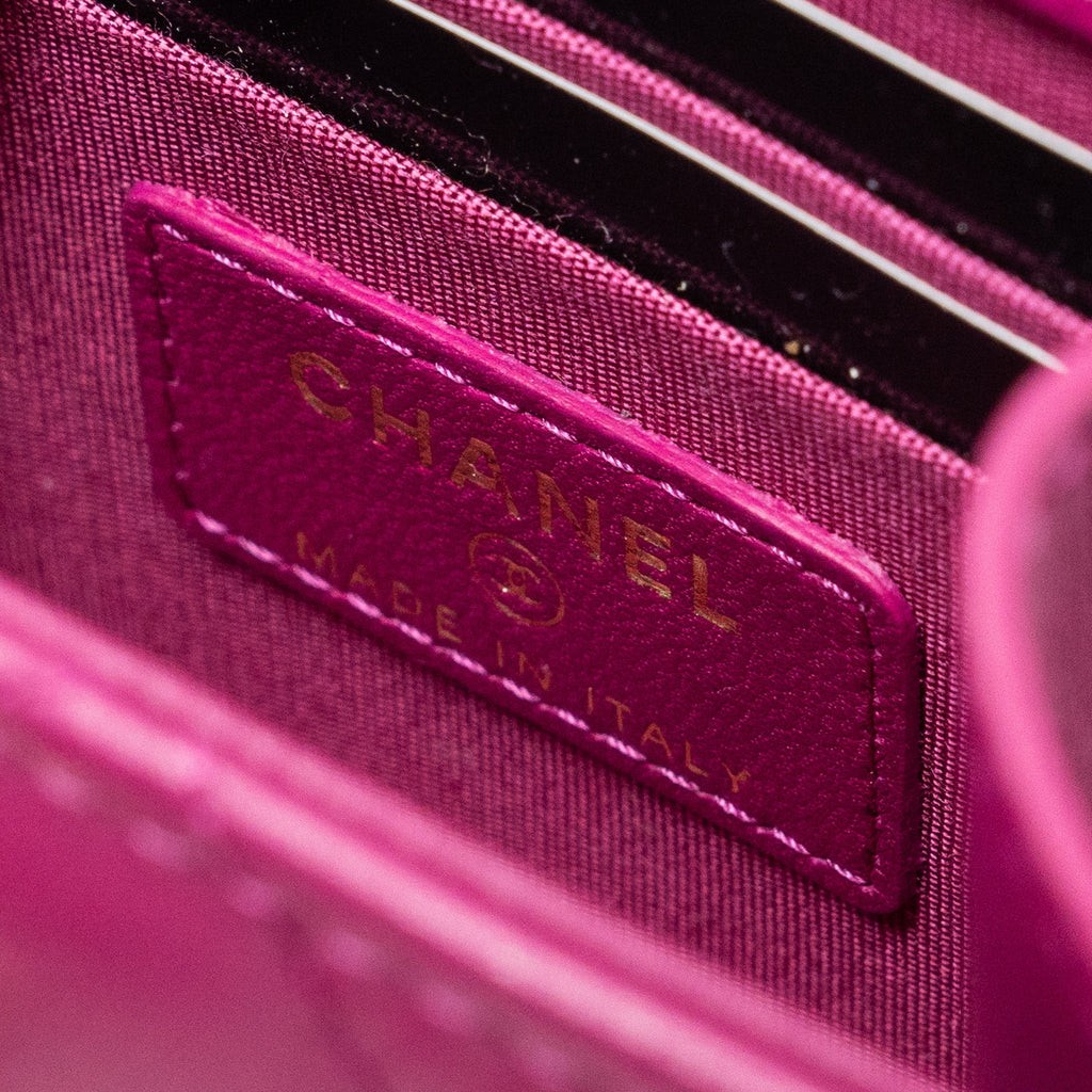 Chanel Mini Trendy CC Clutch Lambskin Pink L