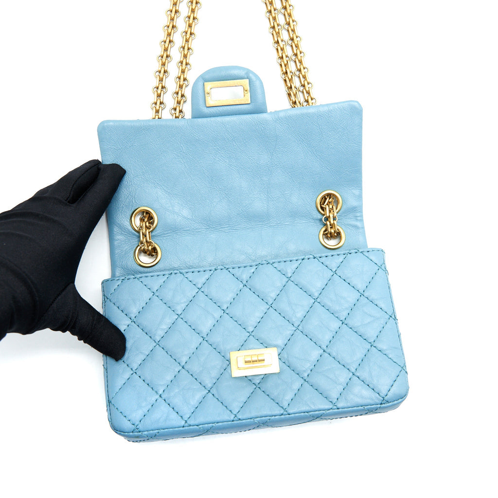 CHANEL MINI 2.55 REISSUE HANDBAG BLUE