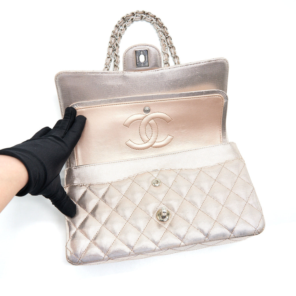 CHANEL SEASONAL MEDIUM FLAP BAG IN CHAMPAGNE PINK
