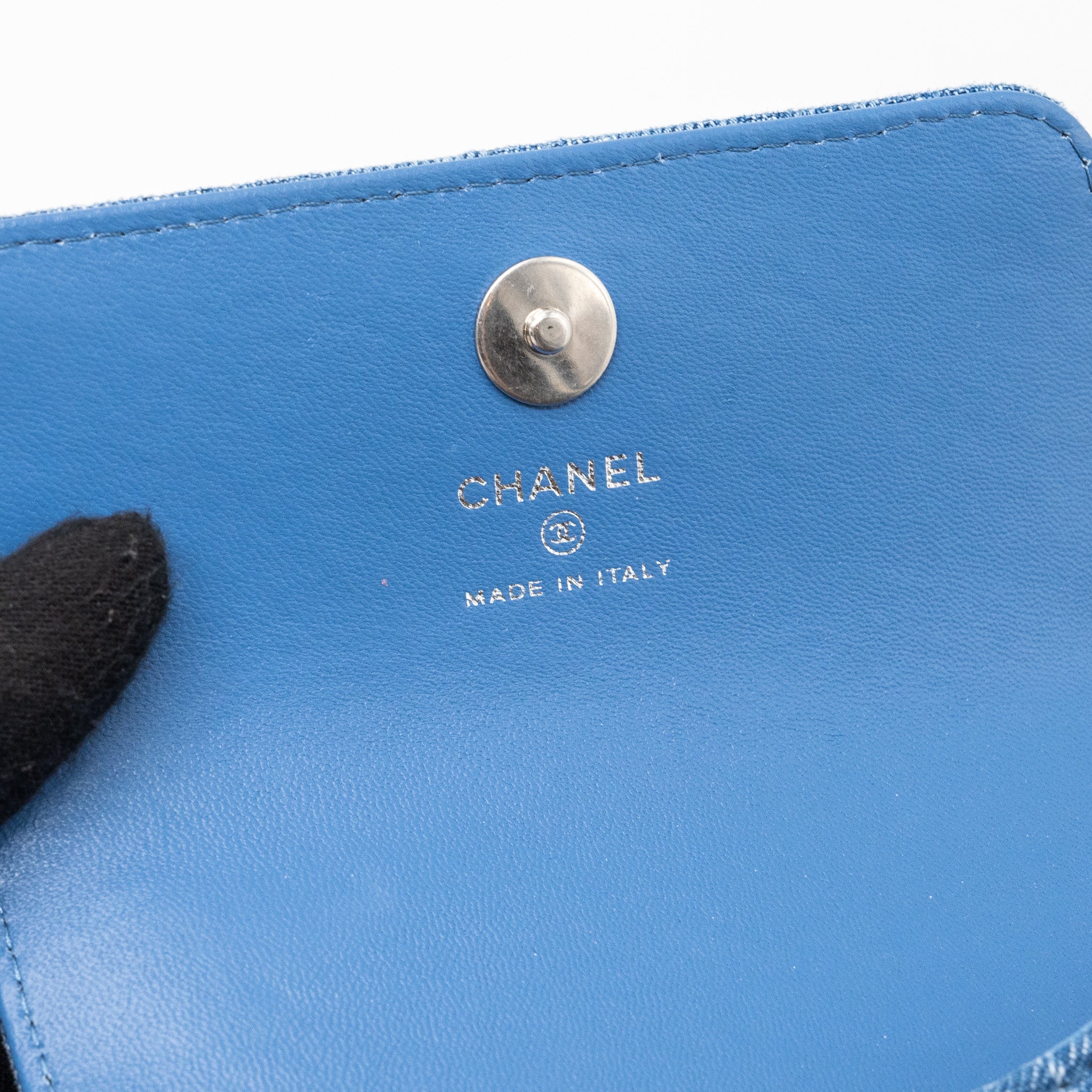 Chanel Coco Love Mini Clutch With Chain Denim Blue (Microchip)
