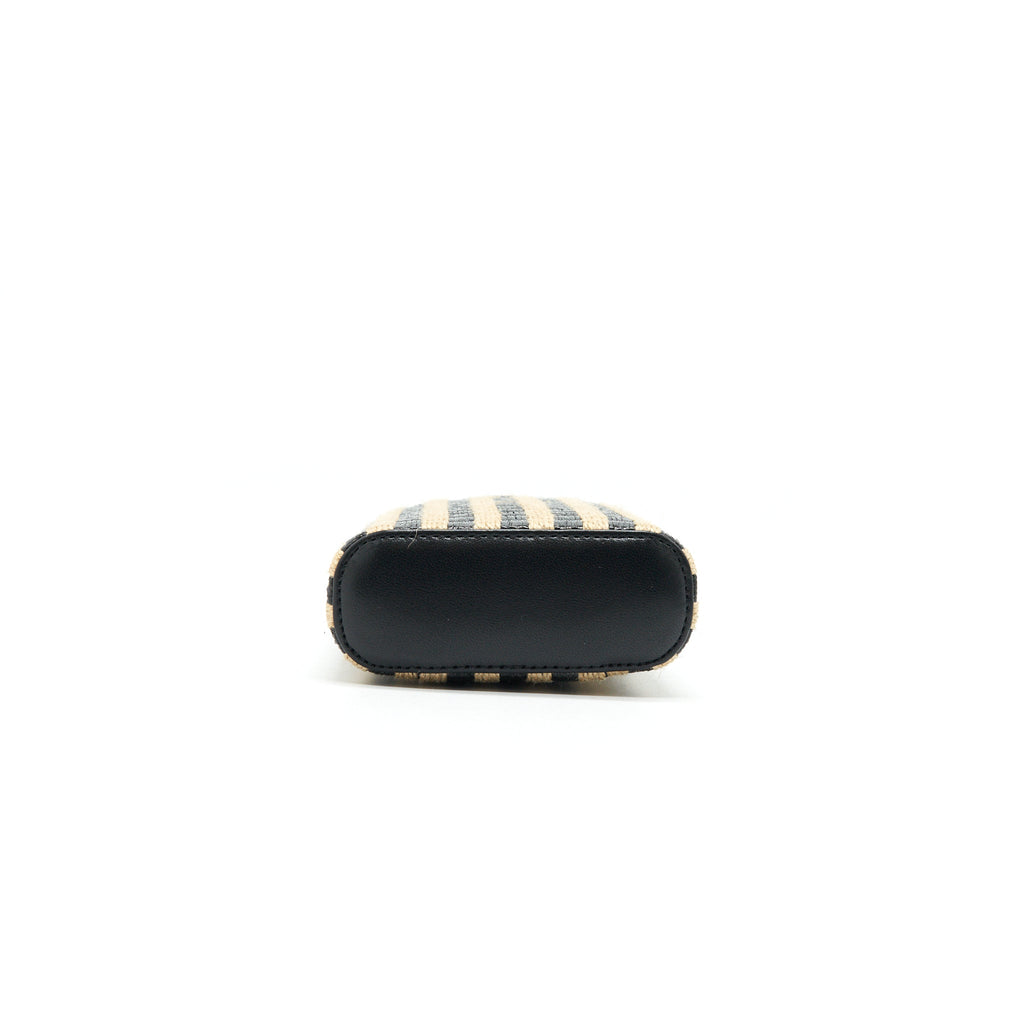 CHANEL VANITY PHONE HOLDER WITH CHAIN BLACK & BEIGE