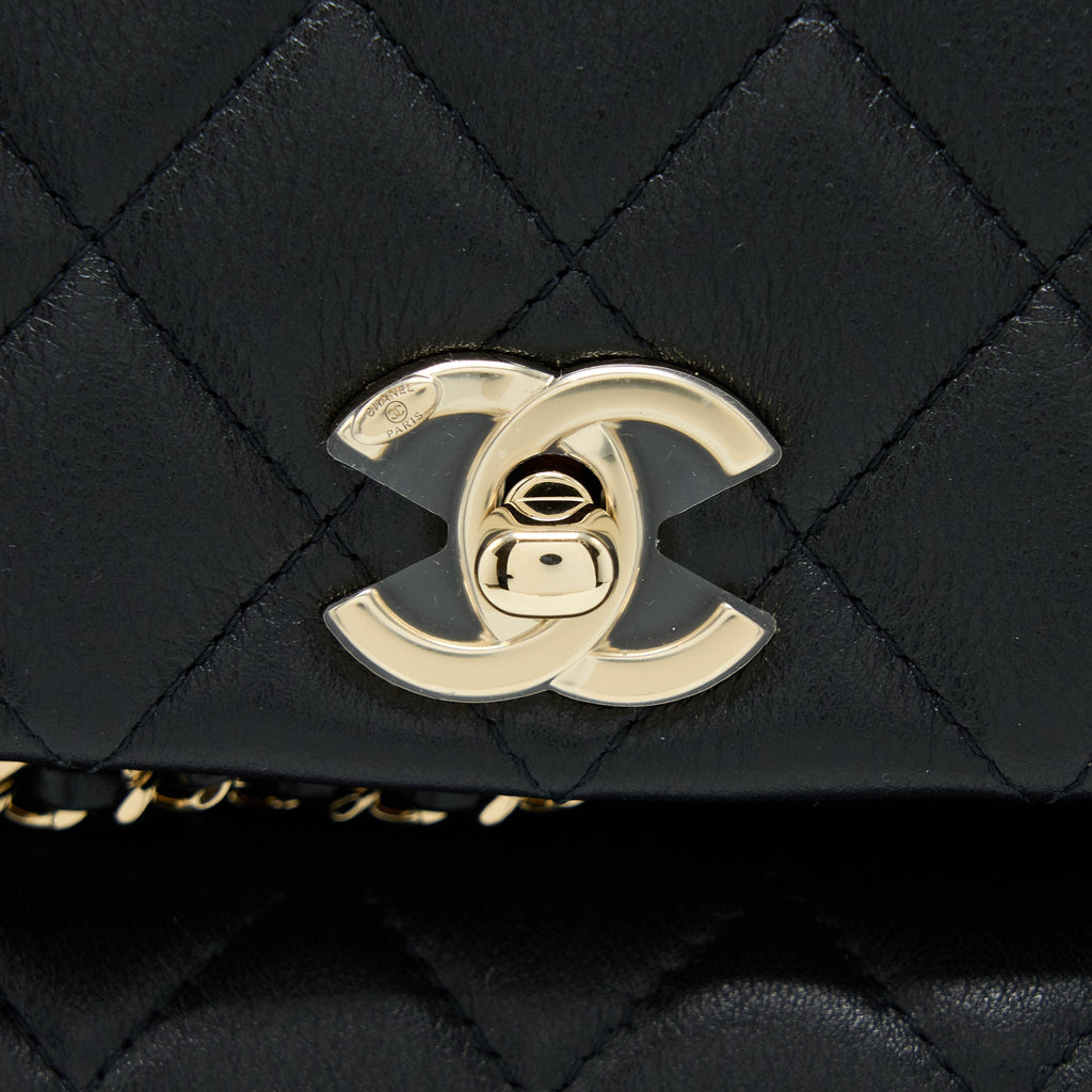 Chanel 23C Large Duma Backpack Calfskin Black L (Microchip)