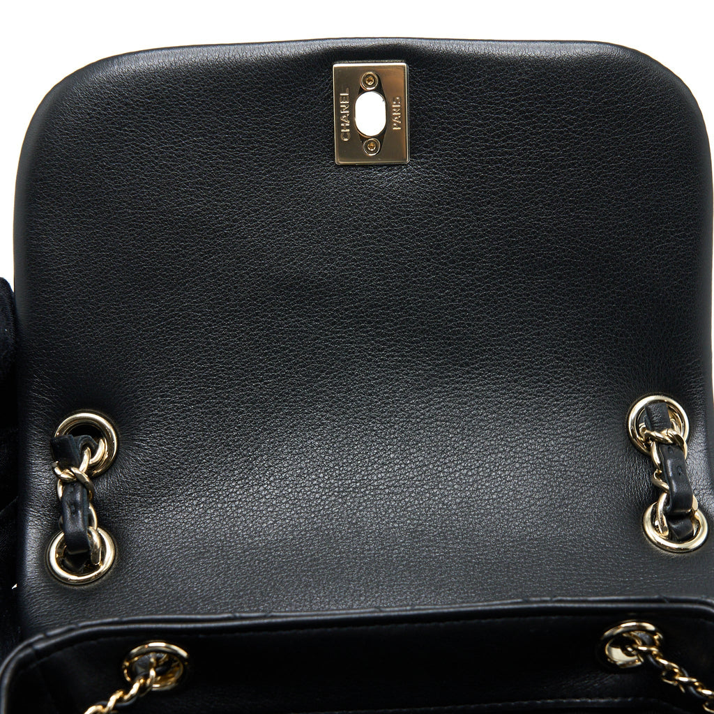 Chanel 23C Large Duma Backpack Calfskin Black L (Microchip)