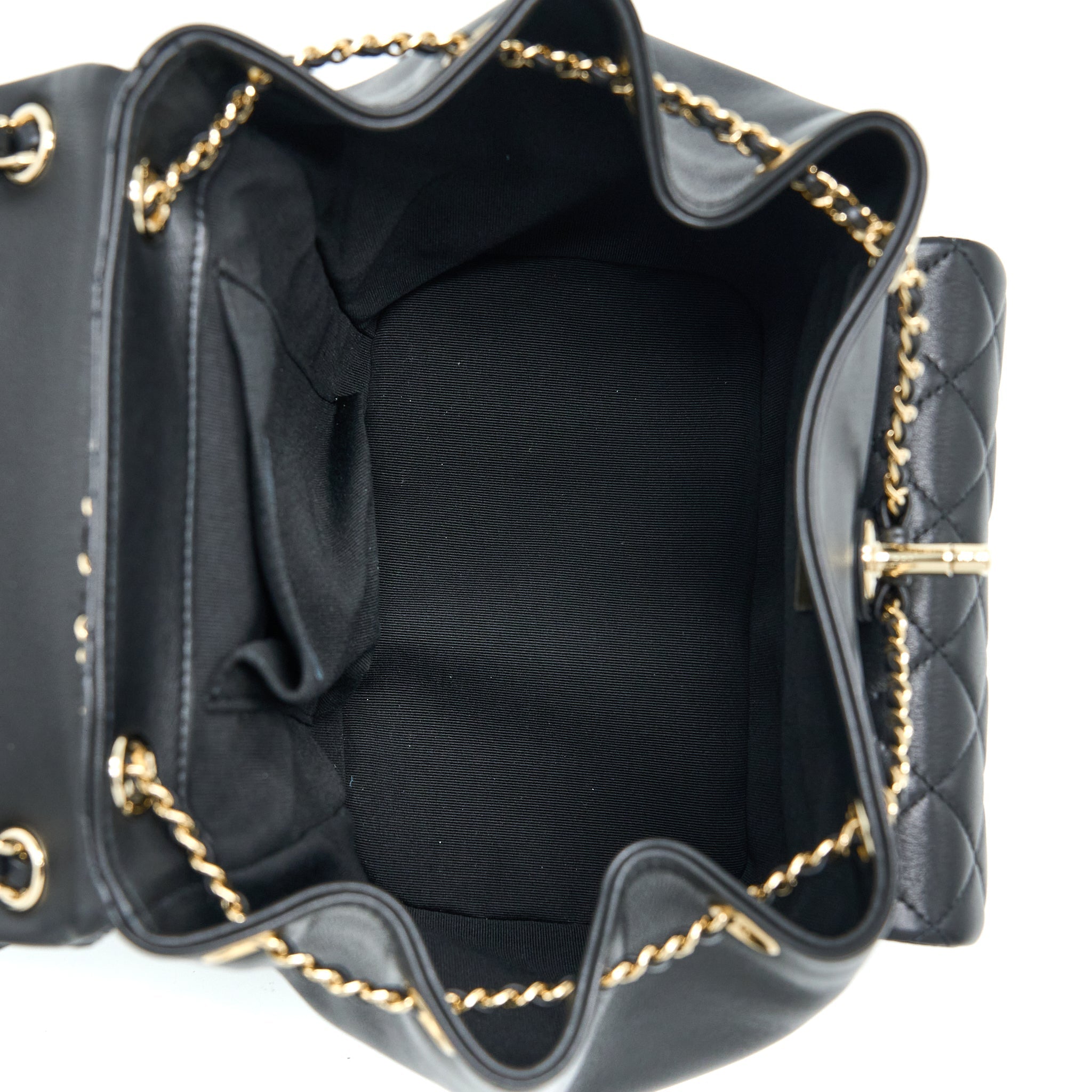 Chanel 23C Large Duma Backpack Calfskin Black L (Microchip)