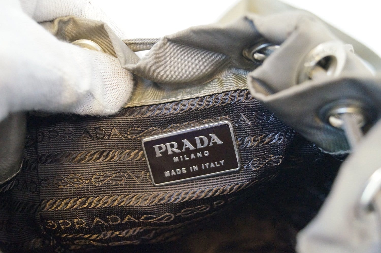 Prada Nylon Grey Backpack