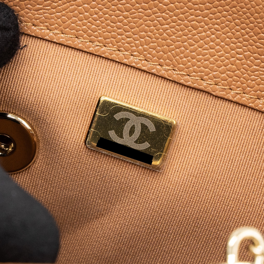 Chanel 23p Triple Pack Backpack Caviar Dark Beige L(Microchip)