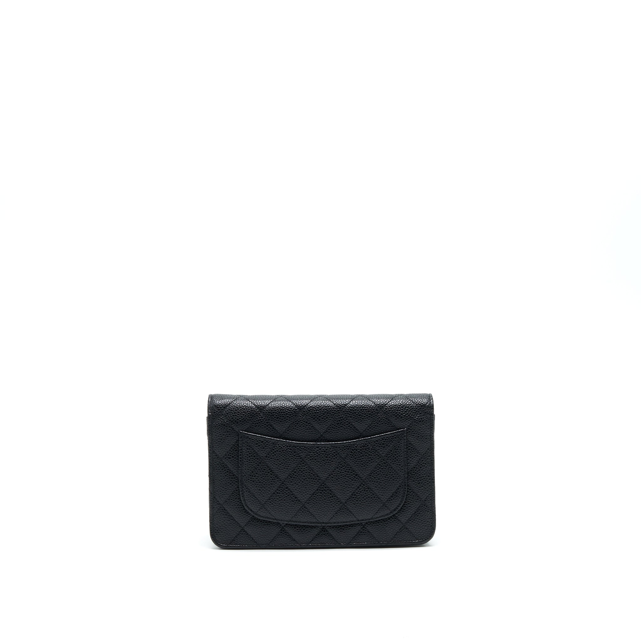 Chanel Caviar Wallet On Chain Black