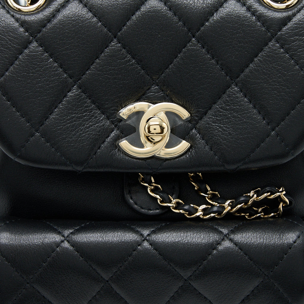 Chanel 23C Duma Mini Backpack Calfskin Black L (Microchip)