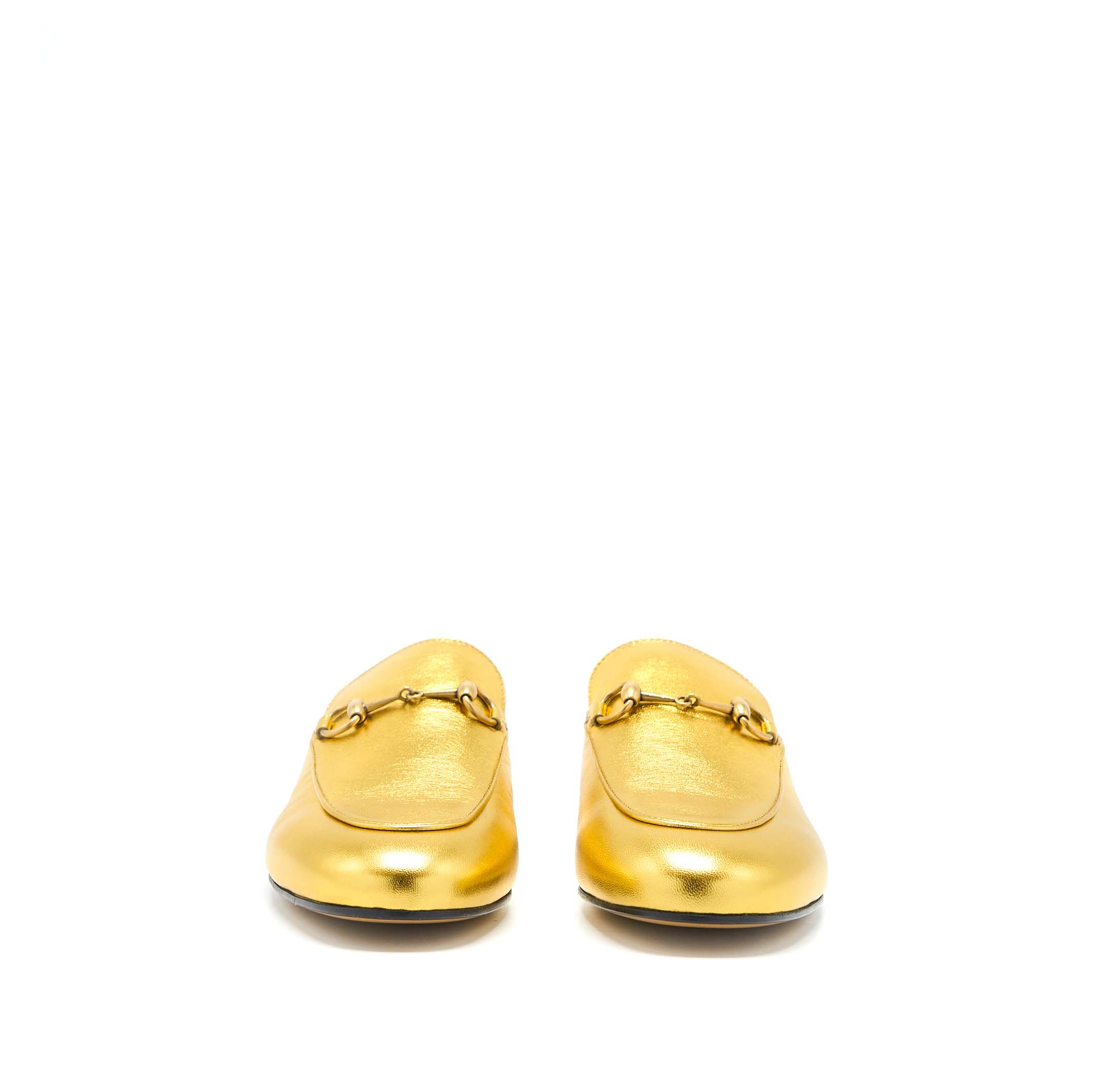 Gucci Size 38 Princetown Slipper Gold With