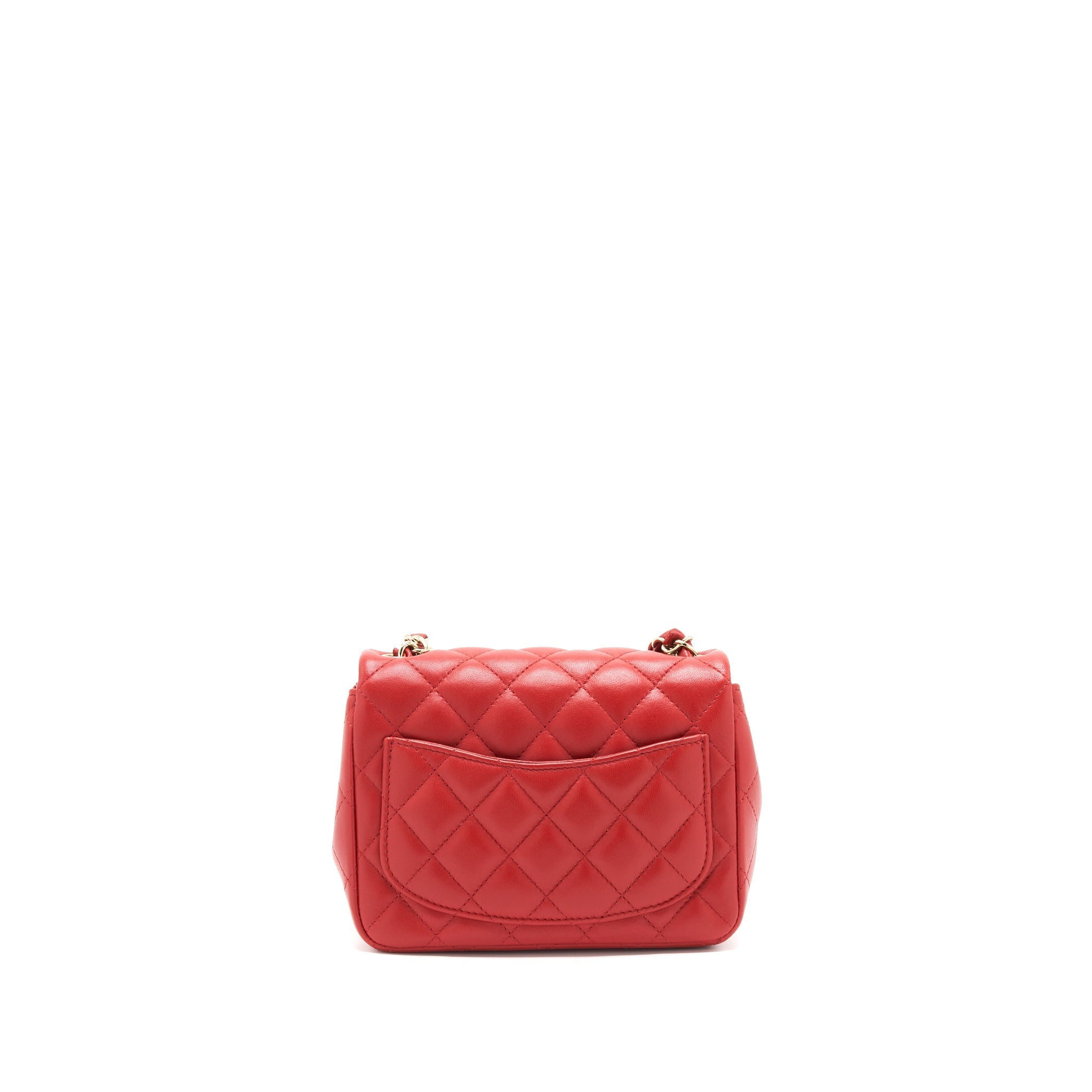 Chanel Mini Square Flap Bag Red L
