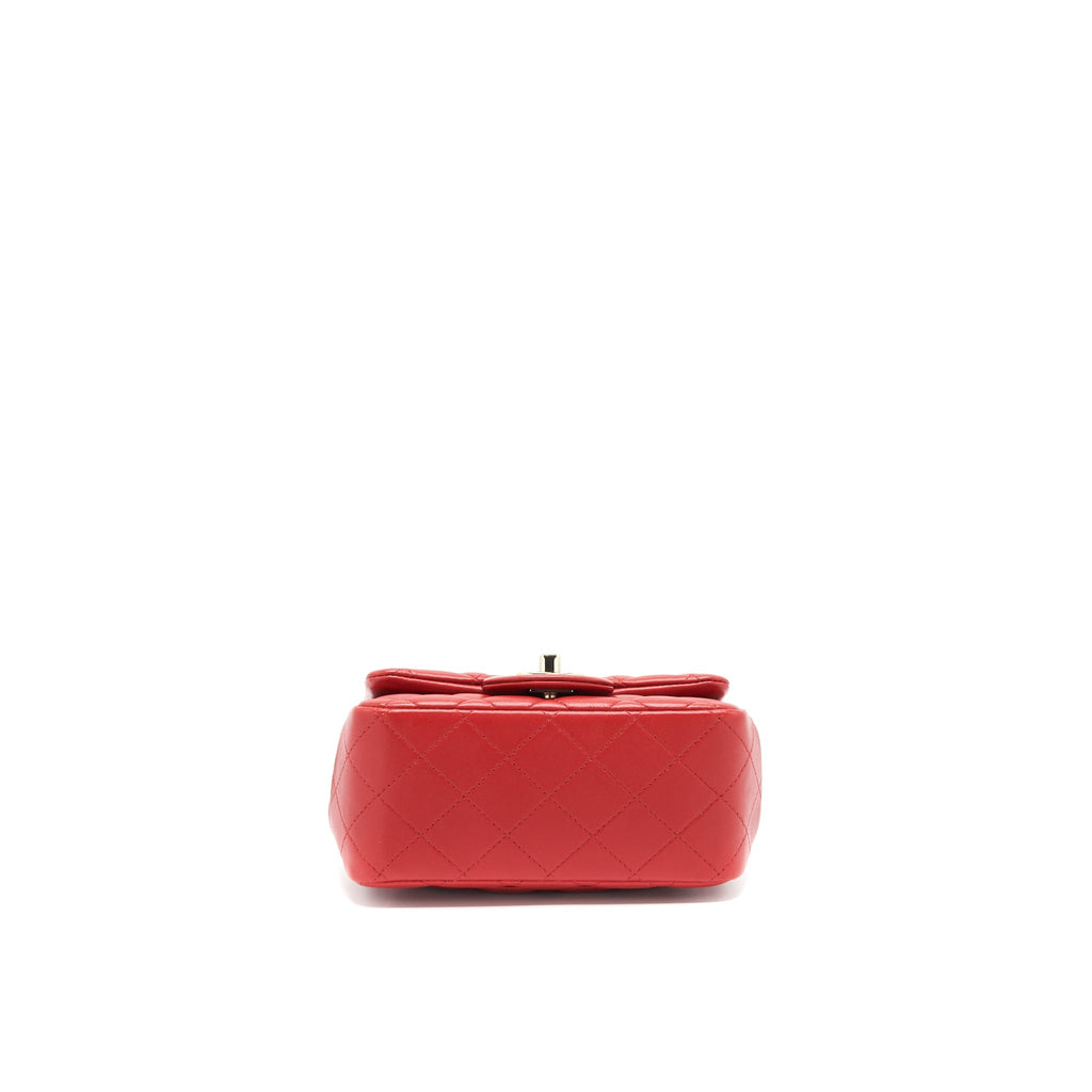 Chanel Mini Square Flap Bag Red L