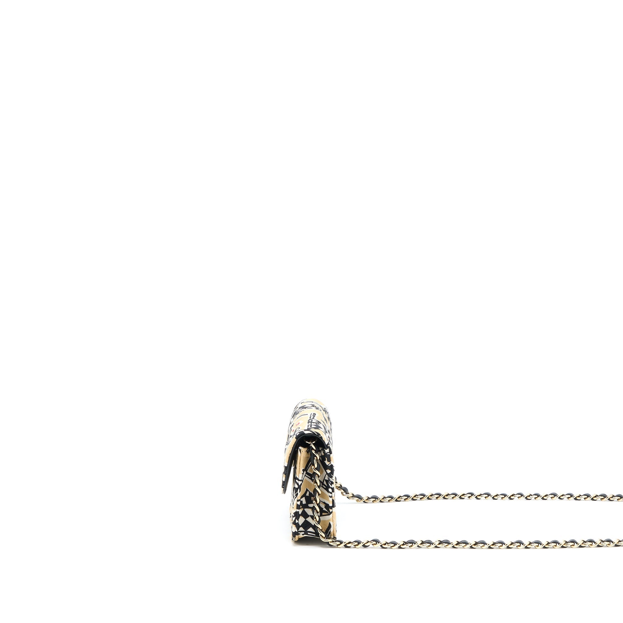 Chanel Mini Clutch with Chains Fabric Multicolour L (Microchip)
