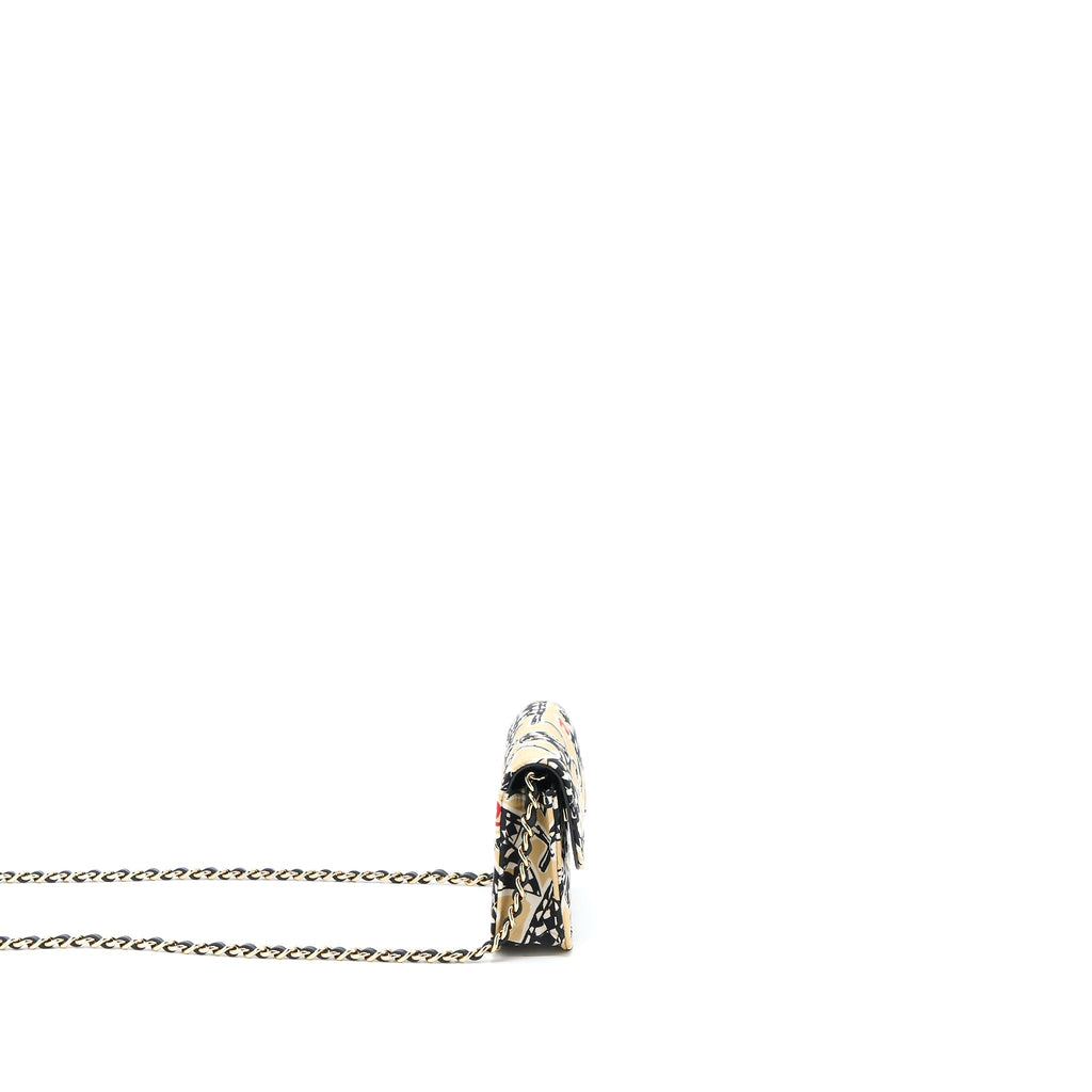 Chanel Mini Clutch With Chains Fabric Multicolour L (Microchip)
