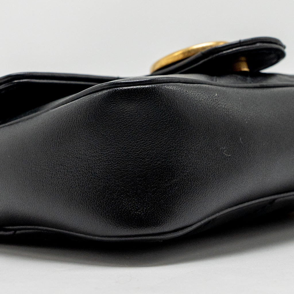 Gucci Super Mini GG Marmont Calfskin Black