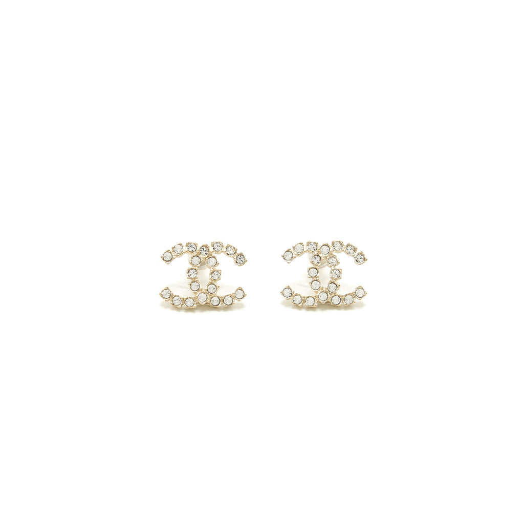 Chanel CC logo Crystal Earring L