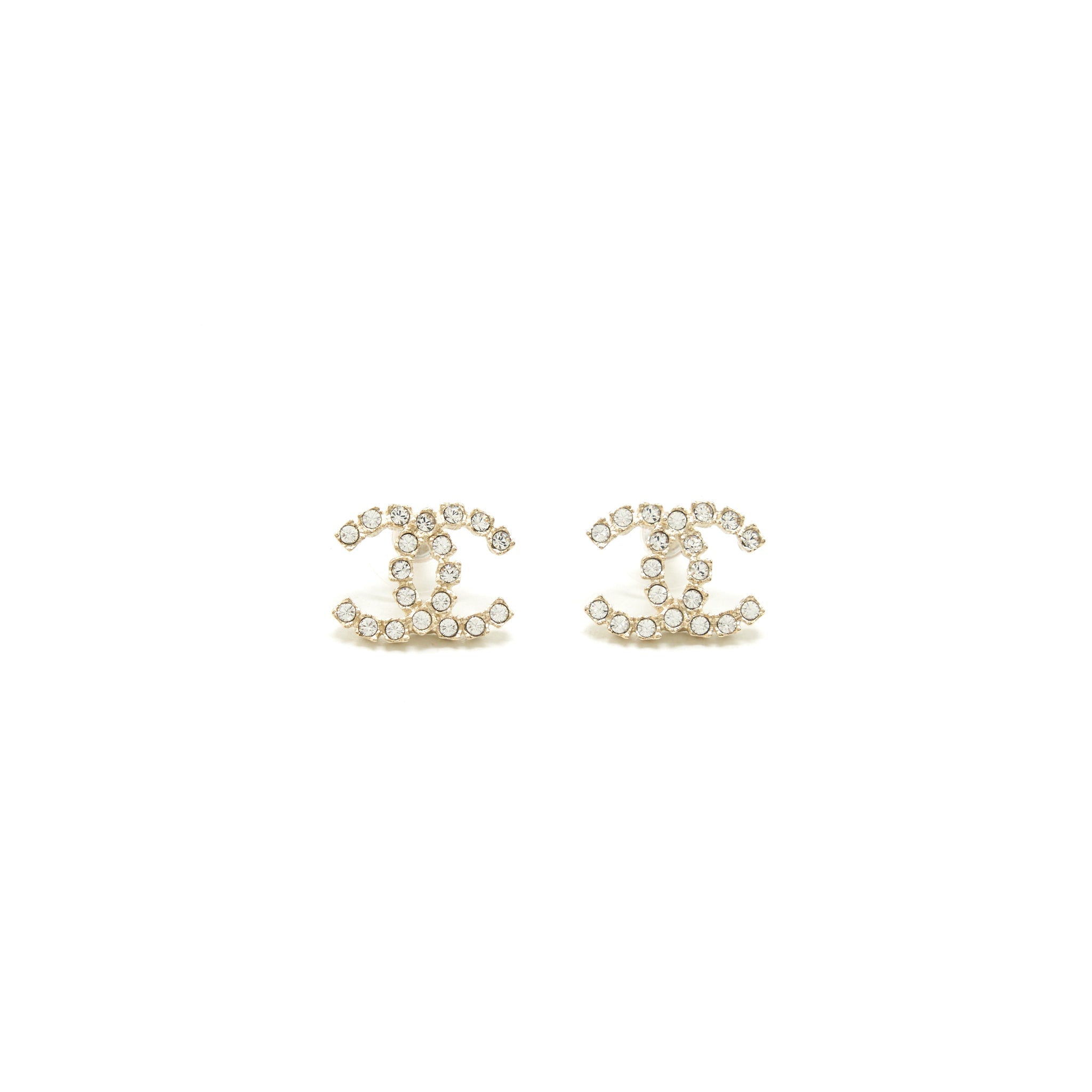 Chanel CC logo Crystal Earring L