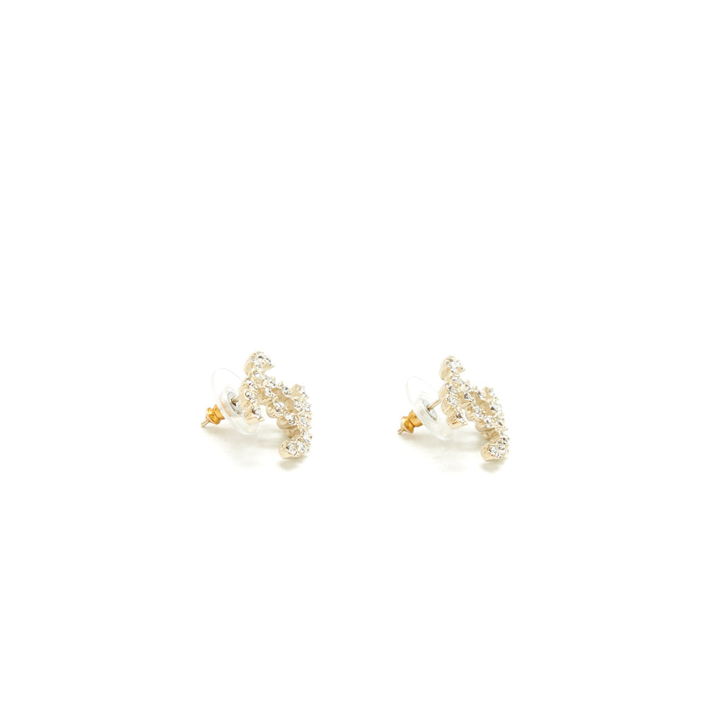 Chanel CC logo Crystal Earring L