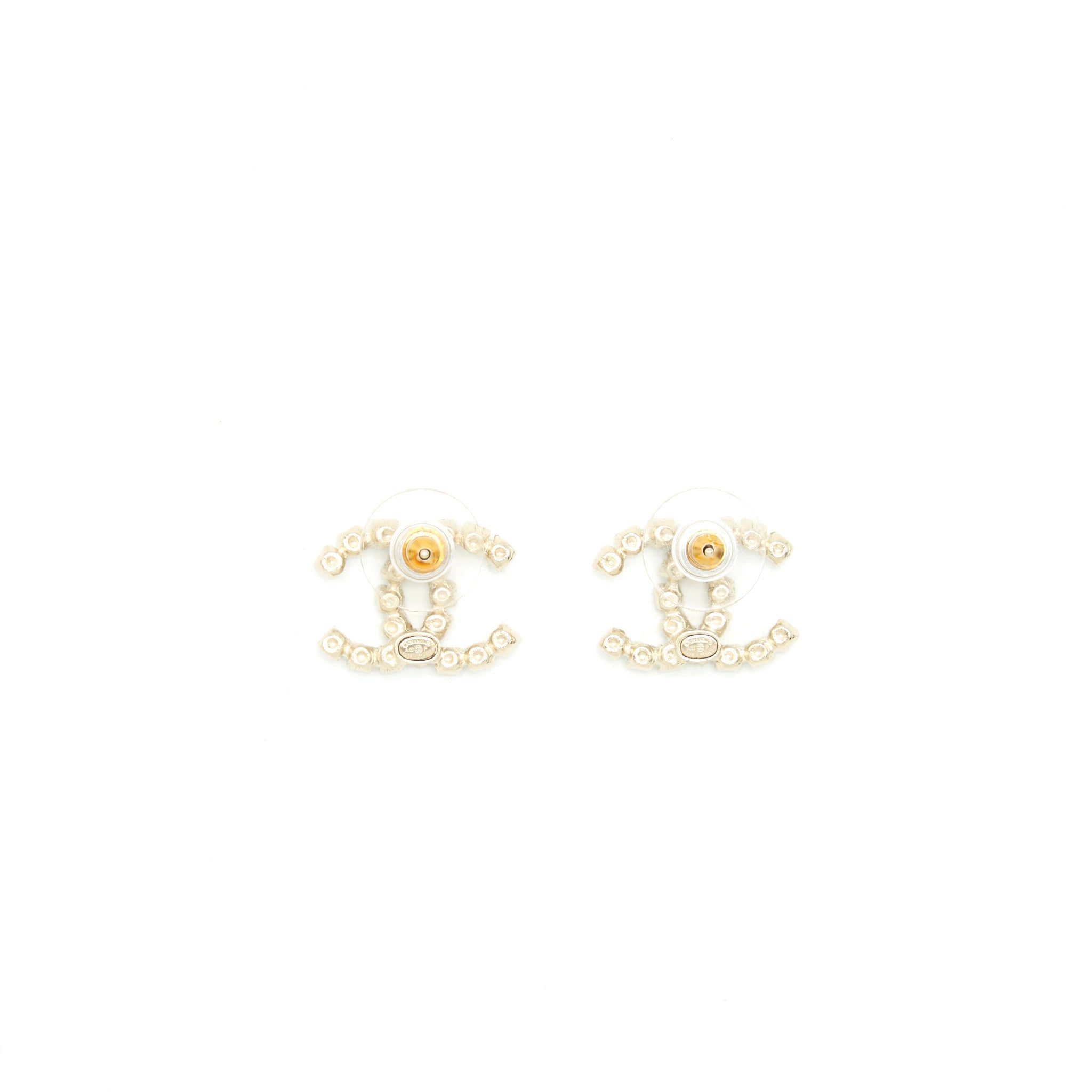 Chanel CC logo Crystal Earring L