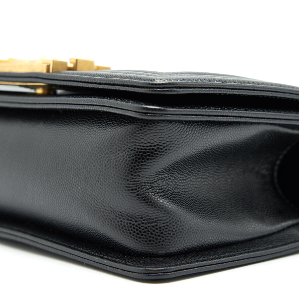 Chanel Small Boy Bag Caviar Black brushed  Year 2021 (microchip serial）